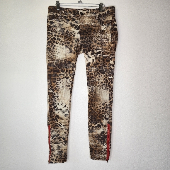 Etienne Marcel Cheetah Print Skinny Jeans 27 - Picture 1 of 7